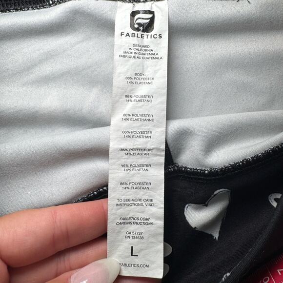 Fabletics Demi Lovato Heart Cropped Leggings Size Large - Picture 5 of 7